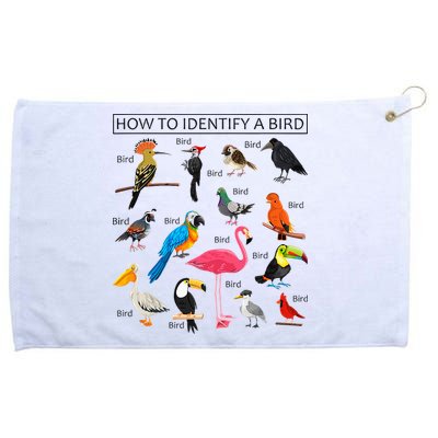 How To Identify A Bird Birds Lover Nature Birdwatcher Grommeted Golf Towel