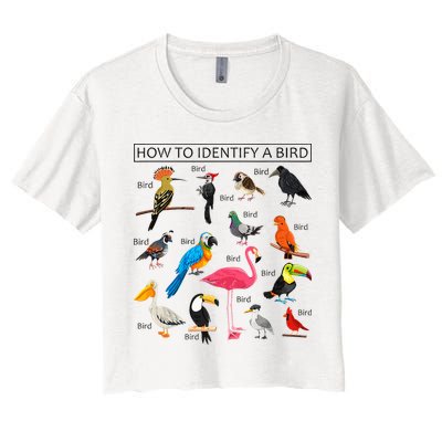 How To Identify A Bird Birds Lover Nature Birdwatcher Crop Top