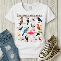 How To Identify A Bird Birds Lover Nature Birdwatcher Womens T-Shirt