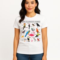 How To Identify A Bird Birds Lover Nature Birdwatcher Womens T-Shirt