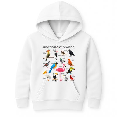 How To Identify A Bird Birds Lover Nature Birdwatcher Kids Hoodie
