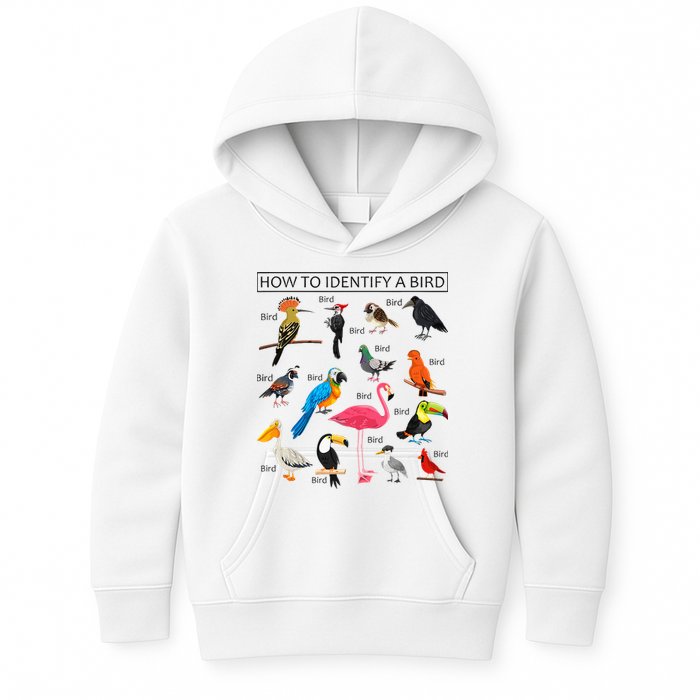 How To Identify A Bird Birds Lover Nature Birdwatcher Kids Hoodie