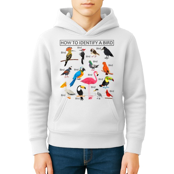 How To Identify A Bird Birds Lover Nature Birdwatcher Kids Hoodie