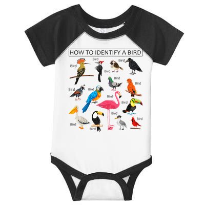How To Identify A Bird Birds Lover Nature Birdwatcher Infant Baby Jersey Bodysuit