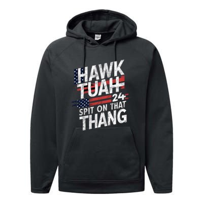 Hawk Tauh Inspirational Patriotic Design Performance Fleece Hoodie