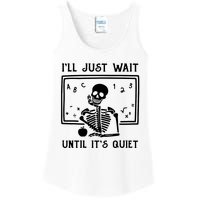 Halloween Teacher Ill Just Wait Until Its Quiet Ladies Essential Tank