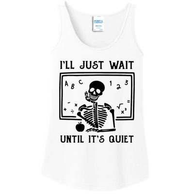 Halloween Teacher Ill Just Wait Until Its Quiet Ladies Essential Tank