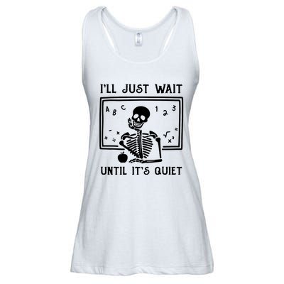 Halloween Teacher Ill Just Wait Until Its Quiet Ladies Essential Flowy Tank