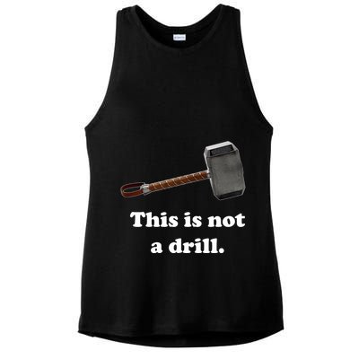 Hammer This Is Not A Drill Ladies PosiCharge Tri-Blend Wicking Tank