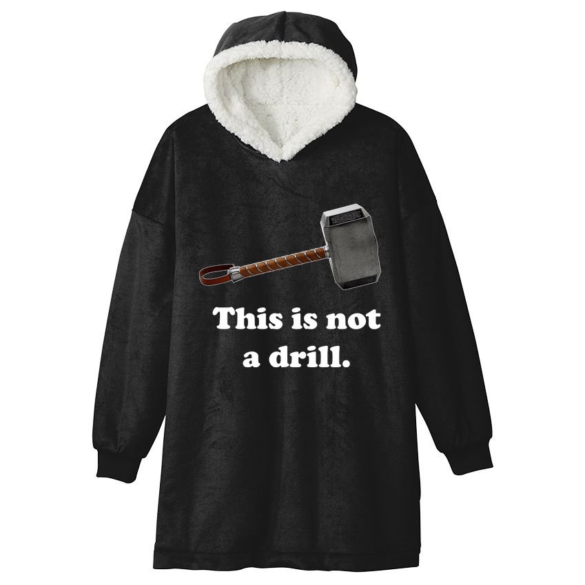Hammer This Is Not A Drill Hooded Wearable Blanket