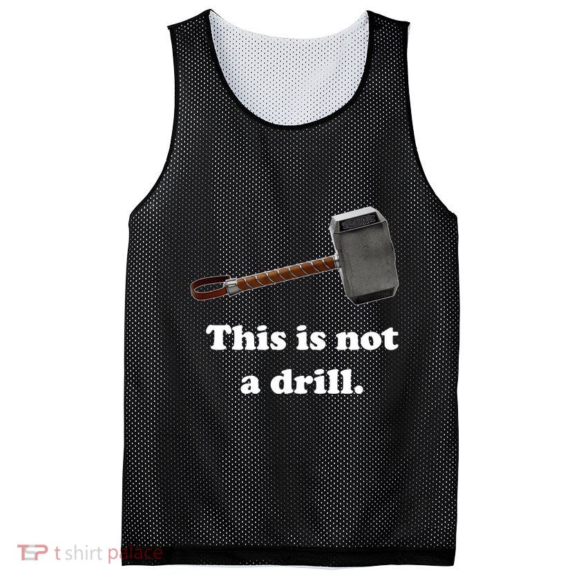 Hammer This Is Not A Drill Mesh Reversible Basketball Jersey Tank
