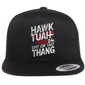 Hawk Tauh Inspirational Patriotic Design Flat Bill Trucker Hat