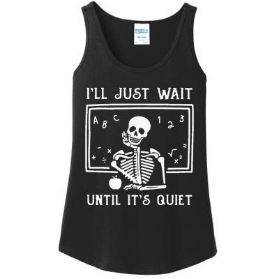 Halloween Teacher Ill Just Wait Until Its Quiet Ladies Essential Tank