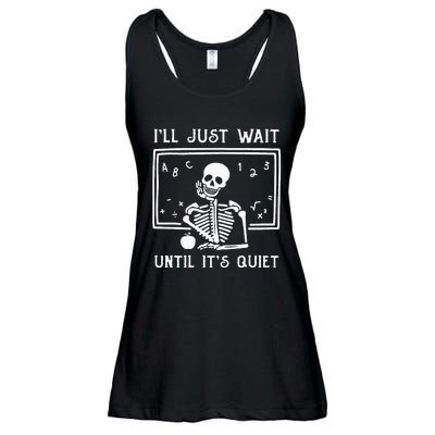 Halloween Teacher Ill Just Wait Until Its Quiet Ladies Essential Flowy Tank