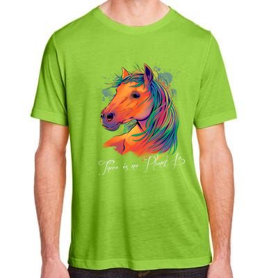 Horse: There Is No Planet B Gift Climate Change Is Real! Great Gift Adult ChromaSoft Performance T-Shirt