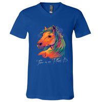 Horse: There Is No Planet B Gift Climate Change Is Real! Great Gift V-Neck T-Shirt