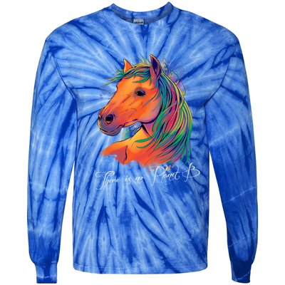 Horse: There Is No Planet B Gift Climate Change Is Real! Great Gift Tie-Dye Long Sleeve Shirt