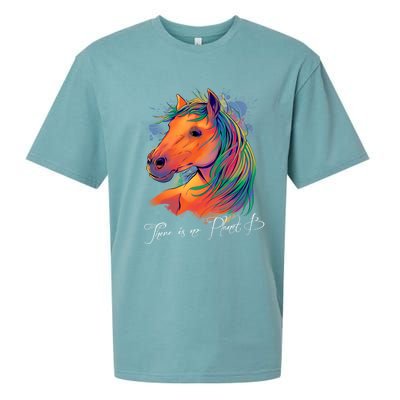 Horse: There Is No Planet B Gift Climate Change Is Real! Great Gift Sueded Cloud Jersey T-Shirt