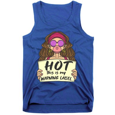 Hot This Is My Warning Label Crush Lover Beauty Funny Gift Tank Top