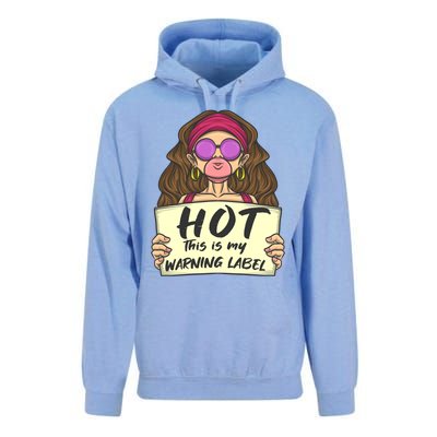 Hot This Is My Warning Label Crush Lover Beauty Funny Gift Unisex Surf Hoodie