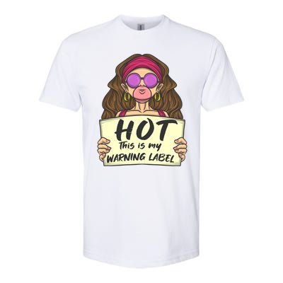 Hot This Is My Warning Label Crush Lover Beauty Funny Gift Softstyle CVC T-Shirt