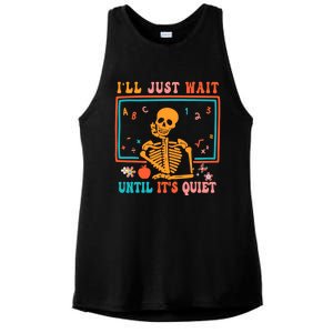 Halloween Teacher Ill Just Wait Until Its Quiet Ladies PosiCharge Tri-Blend Wicking Tank