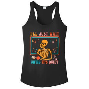 Halloween Teacher Ill Just Wait Until Its Quiet Ladies PosiCharge Competitor Racerback Tank