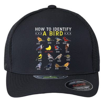 How To Identify A Bird Bird Watcher Bird Lover Flexfit Unipanel Trucker Cap