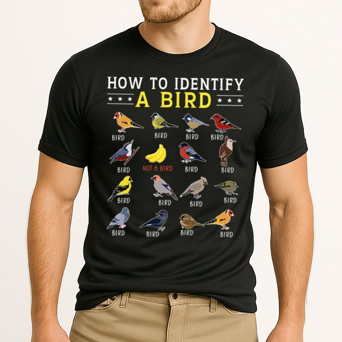 How To Identify A Bird Bird Watcher Bird Lover Performance Shirt