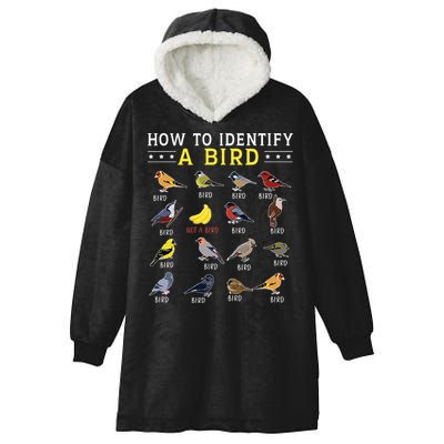 How To Identify A Bird Bird Watcher Bird Lover Hooded Wearable Blanket