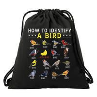 How To Identify A Bird Bird Watcher Bird Lover Drawstring Bag