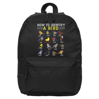 How To Identify A Bird Bird Watcher Bird Lover 16 in Basic Backpack