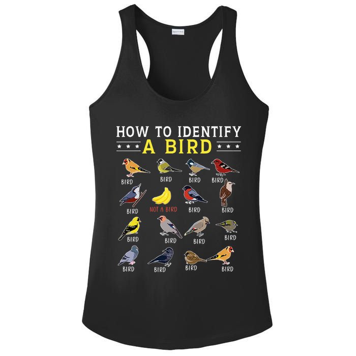 How To Identify A Bird Bird Watcher Bird Lover Ladies PosiCharge Competitor Racerback Tank