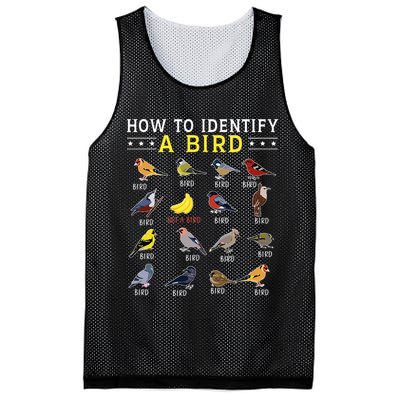 How To Identify A Bird Bird Watcher Bird Lover Mesh Reversible Basketball Jersey Tank