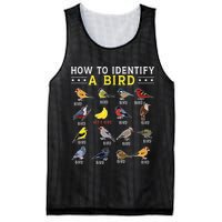 How To Identify A Bird Bird Watcher Bird Lover Mesh Reversible Basketball Jersey Tank