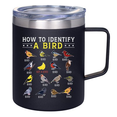 How To Identify A Bird Bird Watcher Bird Lover 12oz Stainless Steel Coffee Mug
