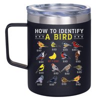 How To Identify A Bird Bird Watcher Bird Lover 12oz Stainless Steel Coffee Mug