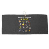 How To Identify A Bird Bird Watcher Bird Lover Large Microfiber Waffle Golf Towel