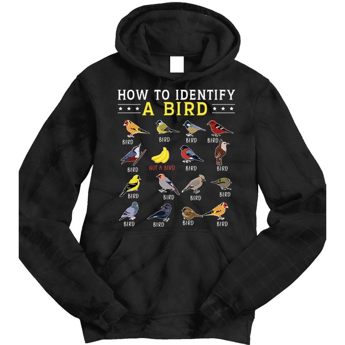 How To Identify A Bird Bird Watcher Bird Lover Tie Dye Hoodie