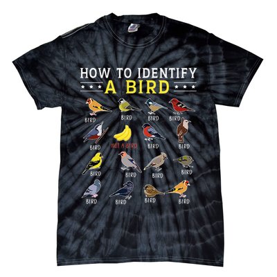 How To Identify A Bird Bird Watcher Bird Lover Tie-Dye T-Shirt