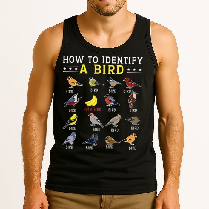 How To Identify A Bird Bird Watcher Bird Lover Tank Top