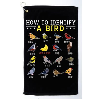 How To Identify A Bird Bird Watcher Bird Lover Golf Towel