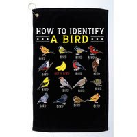 How To Identify A Bird Bird Watcher Bird Lover Golf Towel