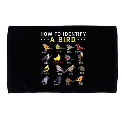How To Identify A Bird Bird Watcher Bird Lover Microfiber Hand Towel