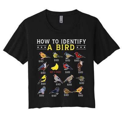 How To Identify A Bird Bird Watcher Bird Lover Crop Top