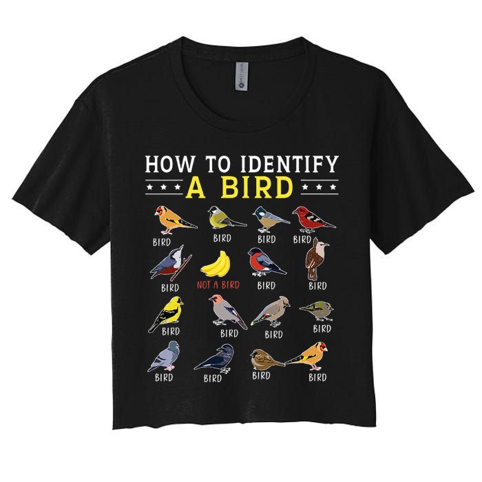 How To Identify A Bird Bird Watcher Bird Lover Crop Top