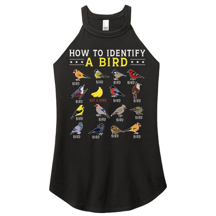 How To Identify A Bird Bird Watcher Bird Lover Women's Perfect Tri Rocker Tank