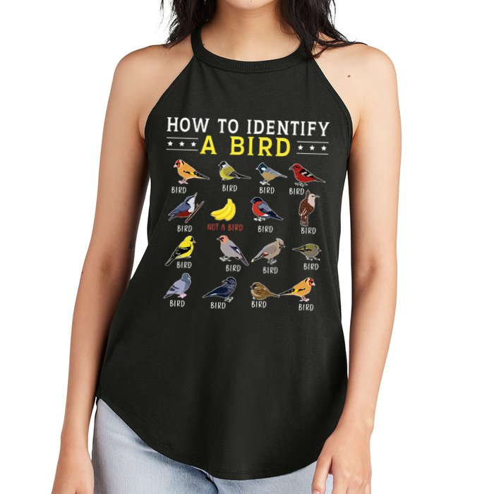 How To Identify A Bird Bird Watcher Bird Lover Women's Perfect Tri Rocker Tank