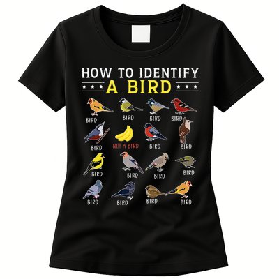 How To Identify A Bird Bird Watcher Bird Lover Womens T-Shirt