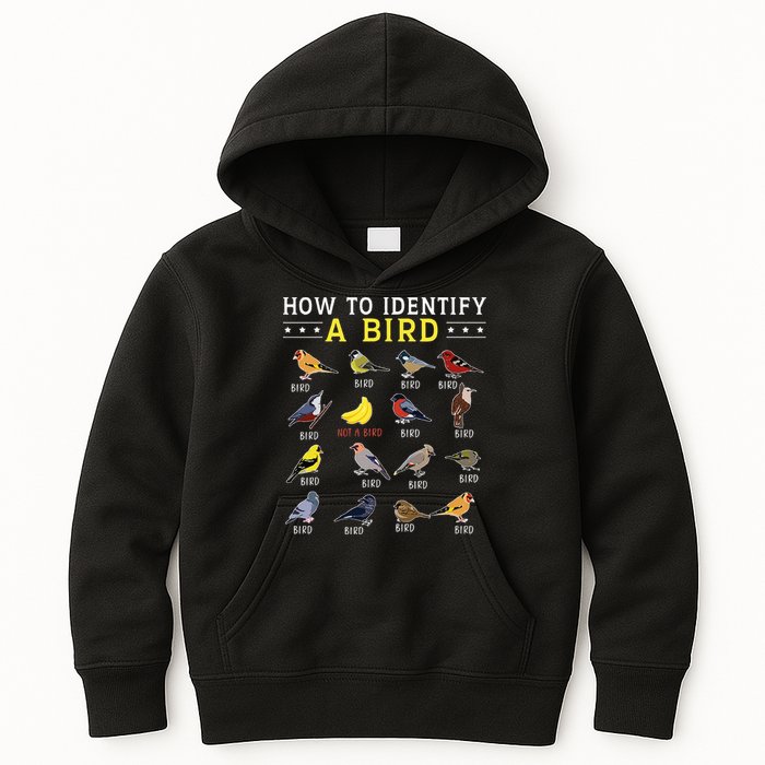 How To Identify A Bird Bird Watcher Bird Lover Kids Hoodie